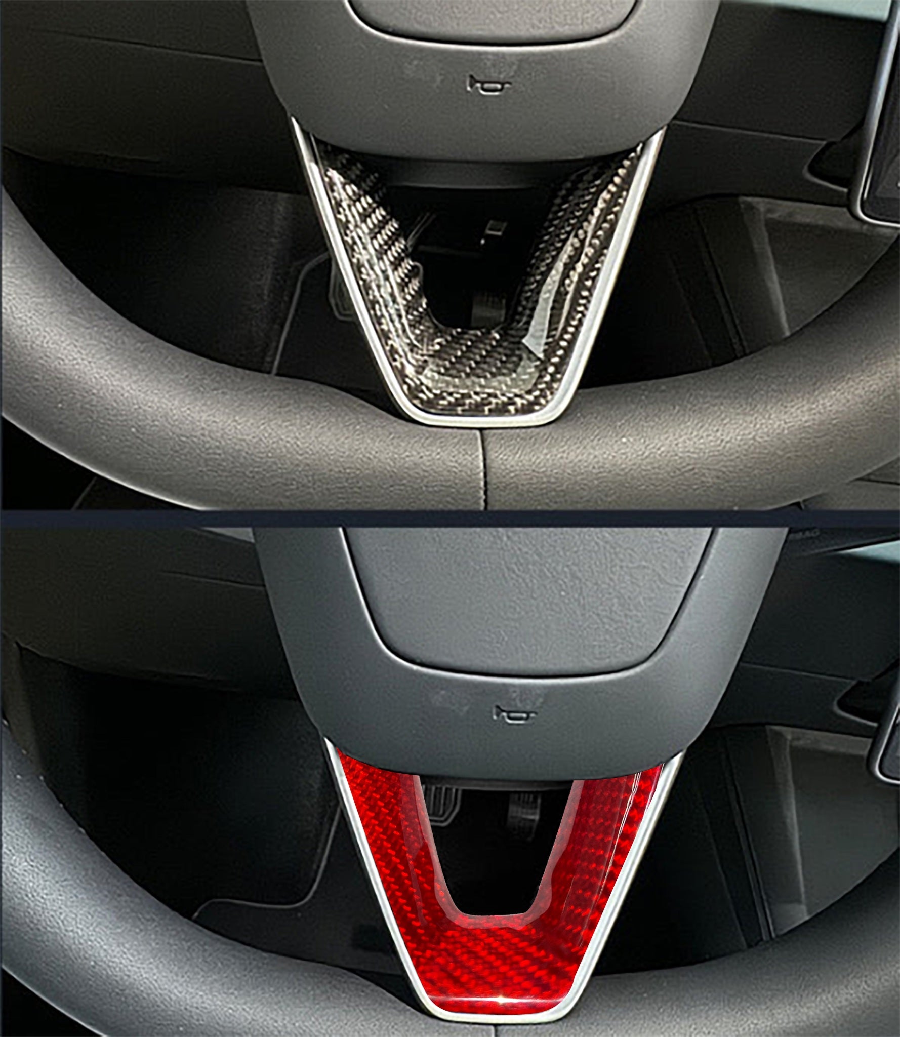 Premium Real Carbon Fiber Steering Wheel Trim for Tesla Model 3 Highland 2024+ | Upgrade Interior | Enhanced Grip & Style | Perfect for Daily Driving & Car Enthusiasts