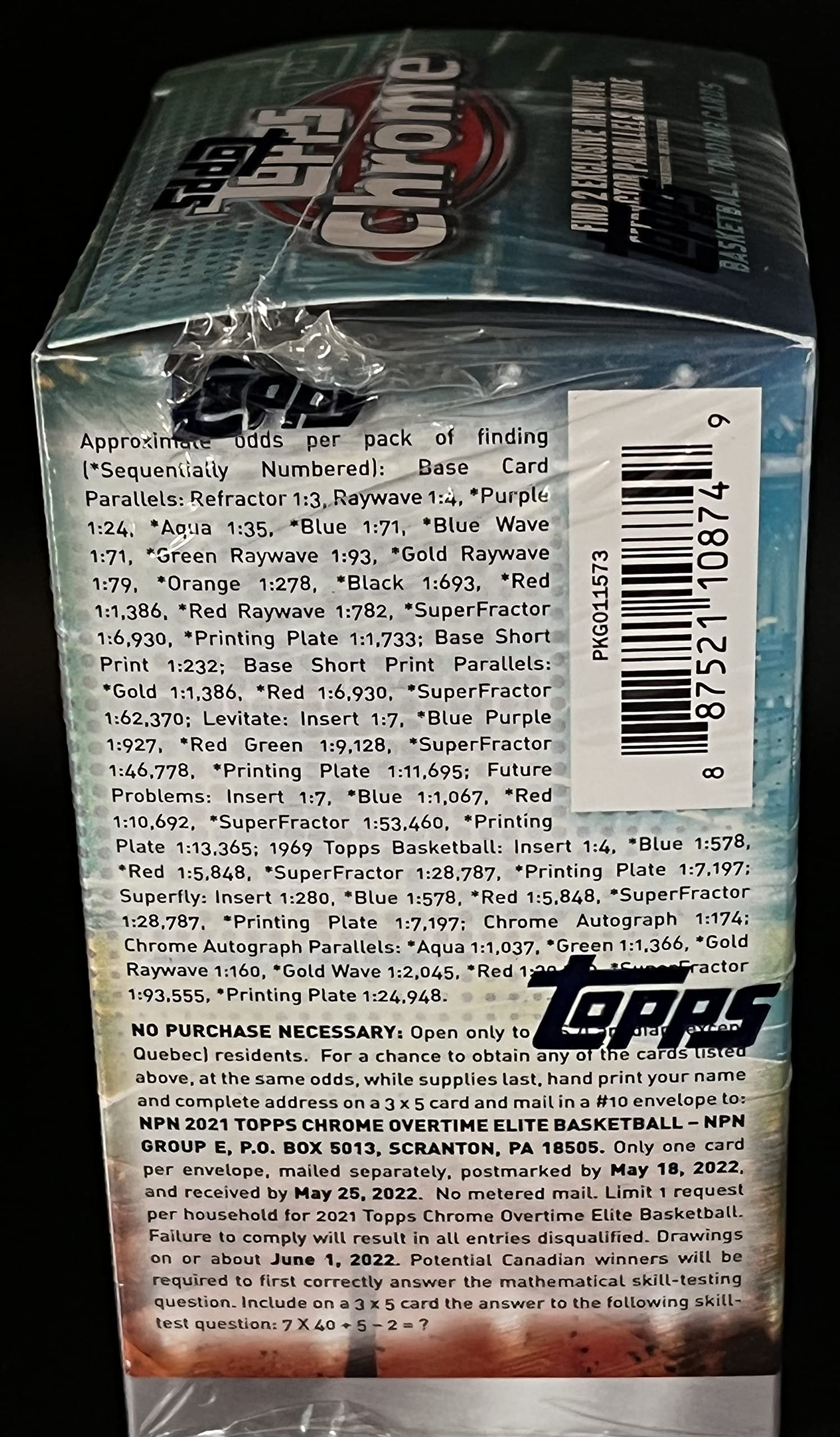 2021-22 Topps Chrome Overtime Elite Basketball Blaster Box - 28 Sealed Trading Cards | Collectible Sports Cards for Basketball Fans & Card Collectors | Perfect for Gifts, Investments & Game Day Excitement
