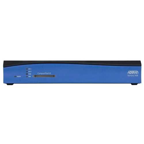 Adtran NetVanta 3430 Modular Access Router with Interface Card & CompactFlash | 2x 10/100Base TX LAN/DMZ Ports | Ideal for Small Business Network Security & Remote Office Connectivity