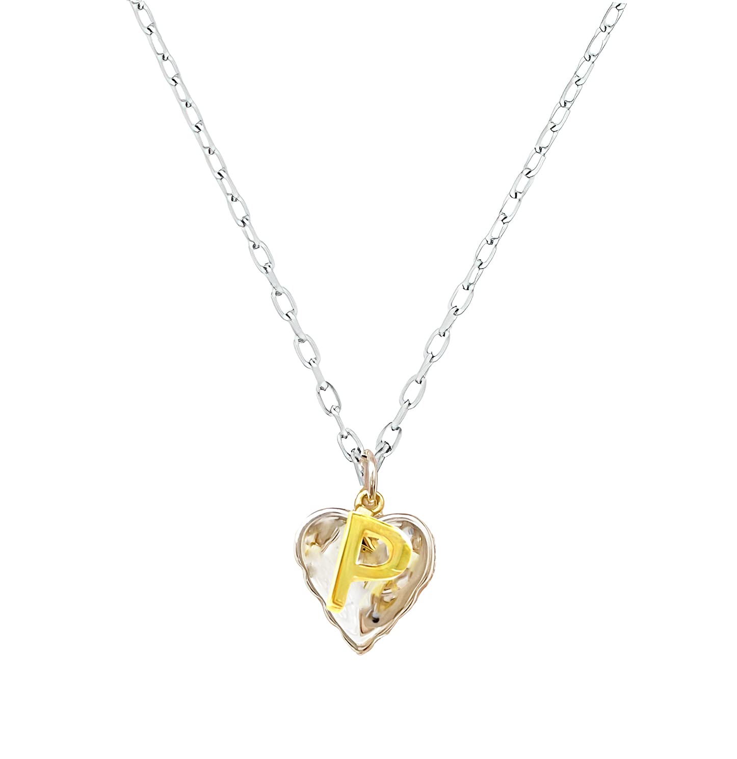 14K Gold Plated Initial Heart Necklace for Women & Teen Girls - Dainty Letter Pendant Jewelry Gift for Her - Perfect for Birthdays, Anniversaries & Valentine's Day