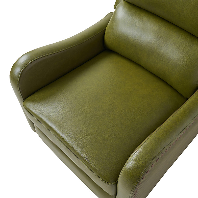 Deliat Genuine Leather Recliner Chair - Premium Comfort for Living Room, Home Theater & Office - Adjustable Footrest & Lumbar Support - Brown PU Leather Sofa for Relaxation & Entertainment