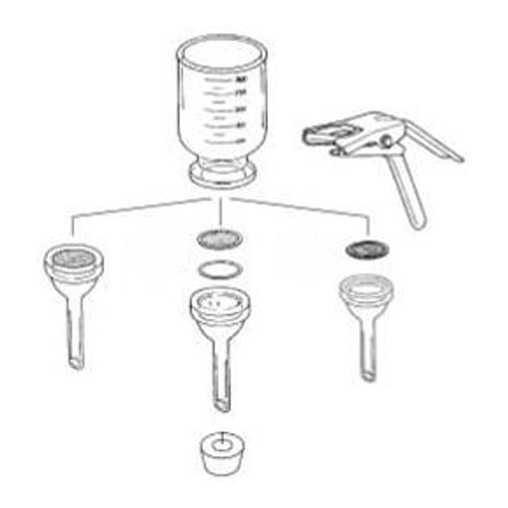 47mm Vacuum Filtration System - 1000mL Capacity Microfiltration Support Holder for Laboratory & Industrial Use | Ideal for Sample Preparation, Water Testing & Chemical Analysis