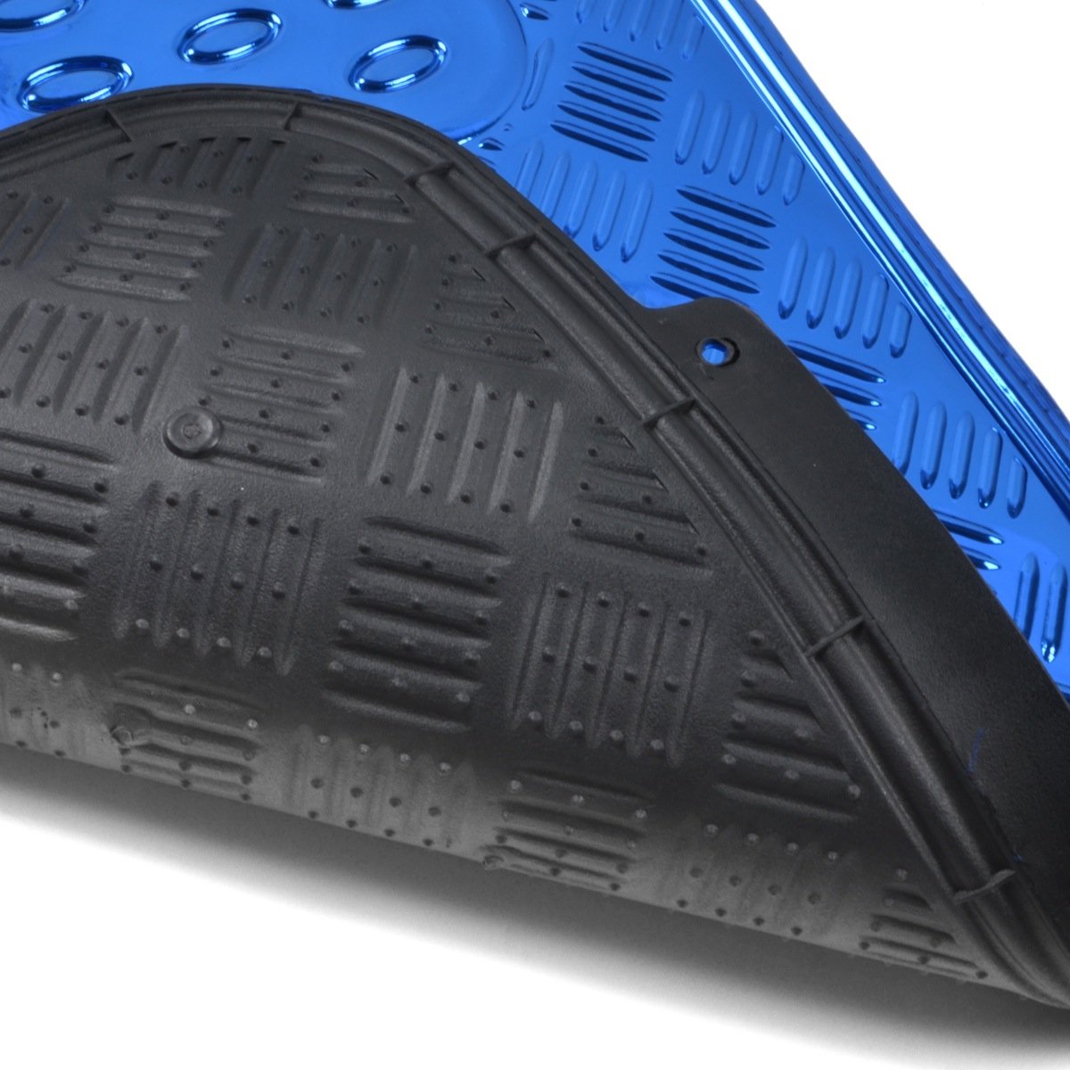 BDK 6-Piece Premium Car Accessory Set - Heavy Duty All-Weather Floor Mats, Windshield Sunshade & Sport Steering Wheel Cover - Perfect Car Gift for Holidays & Special Occasions (Blue) - Ideal for Road Trips, Daily Commute & Vehicle Protection
