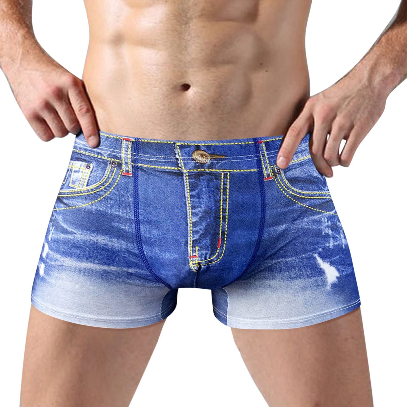 OSTELY Men's Cotton Breathable Printed Boxer Briefs - Mid Waist Casual Underwear for Everyday Comfort | Perfect for Work, Gym & Lounge Wear