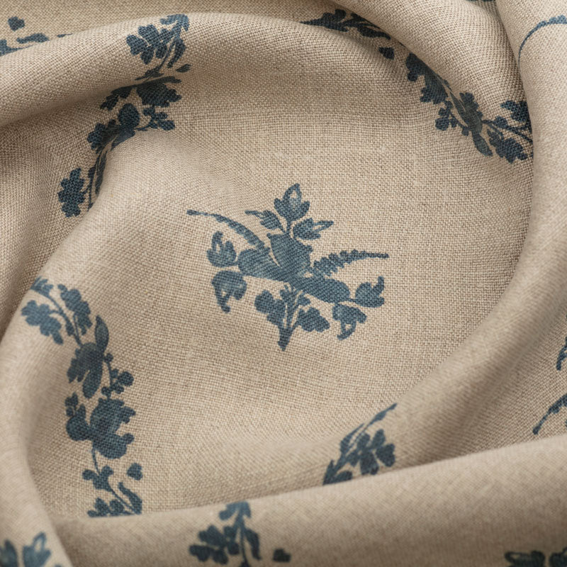 Trifolium Wreath Linen - Midnight on Natural Color Floral Wreath for Home Decor, Wedding, and Seasonal Door Hanging