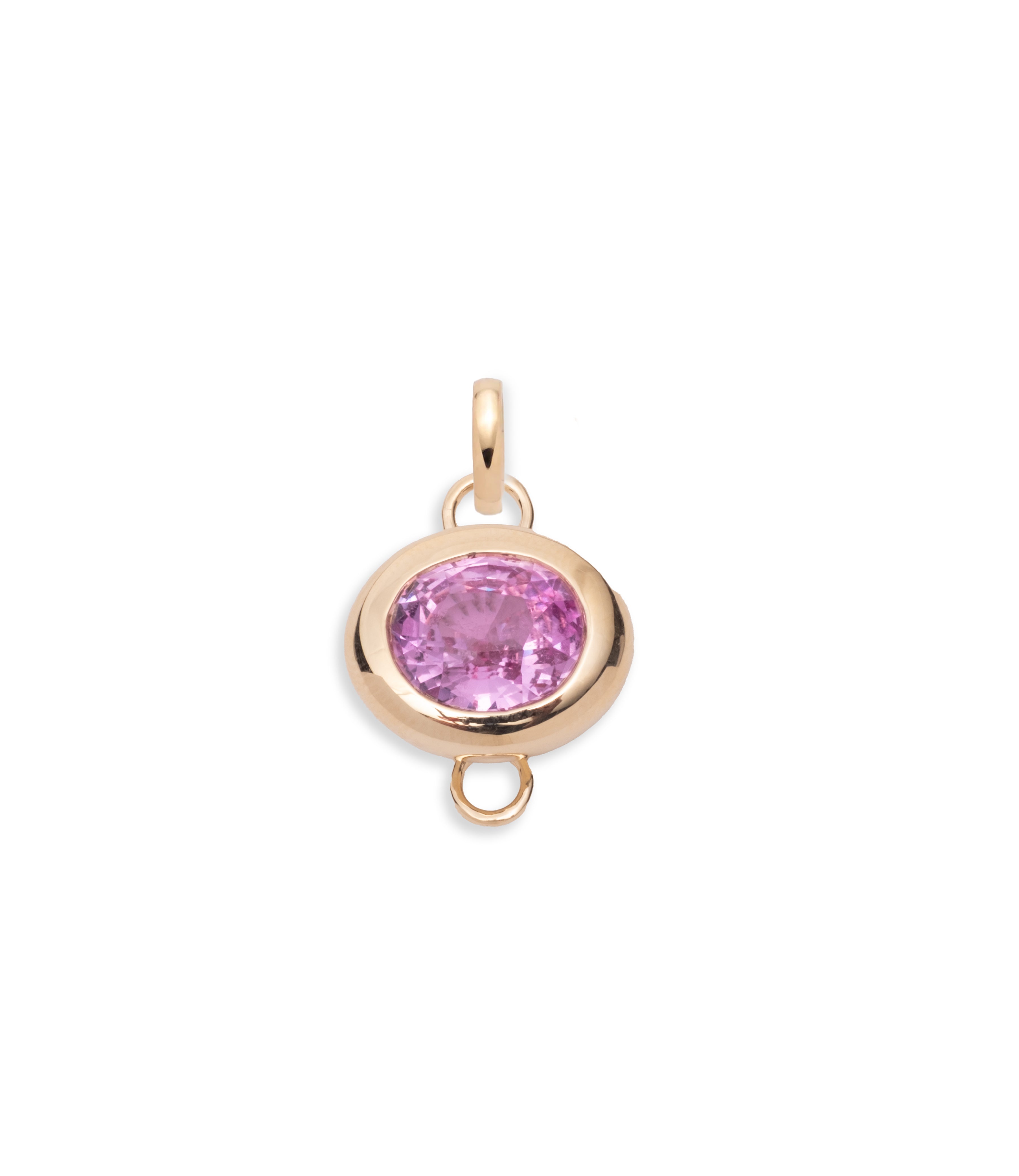 3.04ct Oval Cut Unique Pink Sapphire Gemstone Pendant in 14K Yellow Gold with Annex Link Chain - Elegant Jewelry for Weddings, Anniversaries & Special Occasions