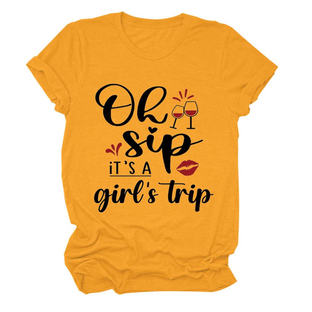 Girl's Trip T-Shirt for Women | Cute Casual Summer Short Sleeve Vacation Top | Perfect for Beach Holidays, Girls Getaways & Summer Travel Outfits