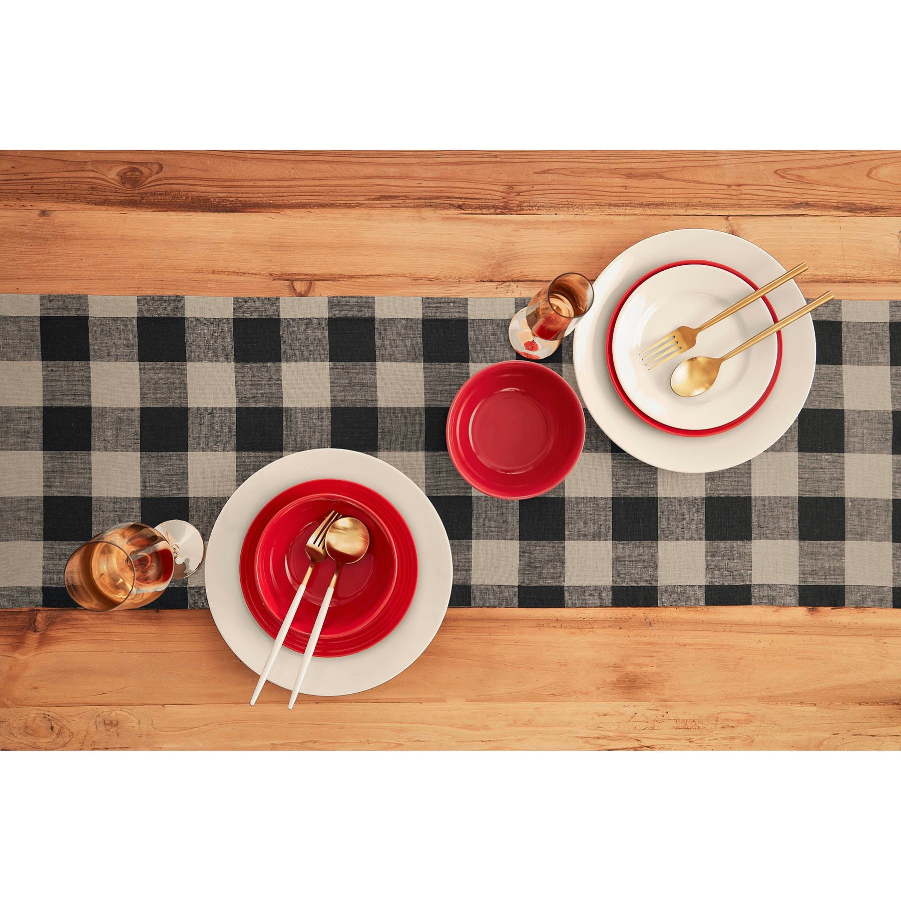 Buffalo Check Table Runner - Classic Red and Black Plaid Table Decor for Christmas, Thanksgiving & Farmhouse Dining - Perfect for Holiday Parties & Rustic Home Decor