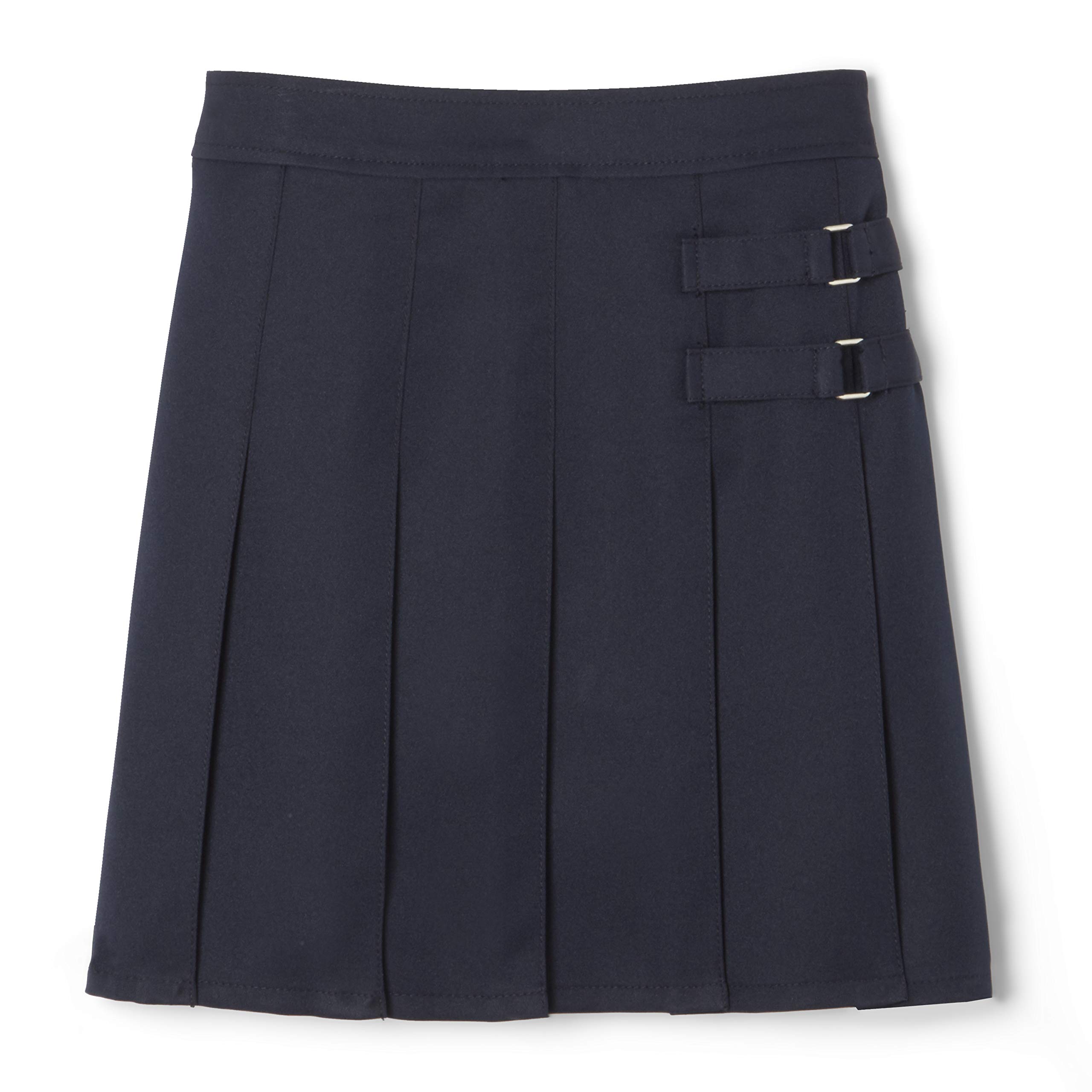 French Toast Girls' Adjustable Waist Pleated-Front Two-Tab Scooter Skirt - Perfect for School Uniforms, Playdates & Special Occasions