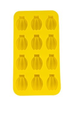 Flexible Banana Shaped Ice Cube Tray - Novelty 12-Cube Silicone Mold for Fun Drinks & Gag Gifts - Perfect for Cocktails, Parties, and Practical Jokes (Yellow, One Size)