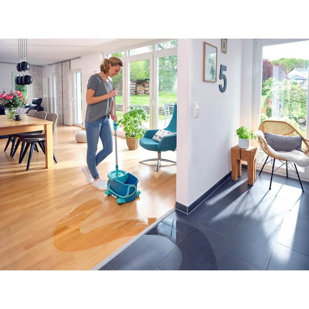 Leifheit Replacement Mop Head 2-Pack - Compatible with Twist Mop - Durable & Washable Microfiber Pads for Deep Cleaning Floors - Ideal for Hardwood, Tile & Laminate Surfaces