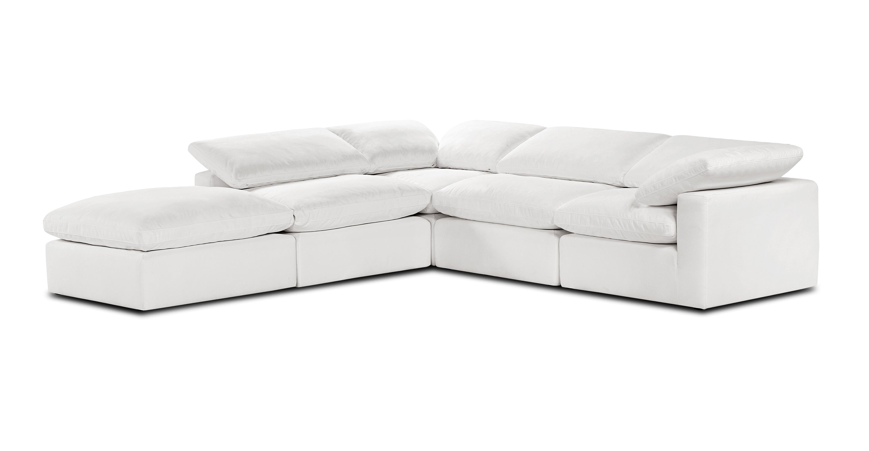 5-Seat Aspen Modular Chaise Sectional Sofa - Modern L-Shaped Living Room Couch with Reversible Chaise for Home, Apartment & Office Lounge