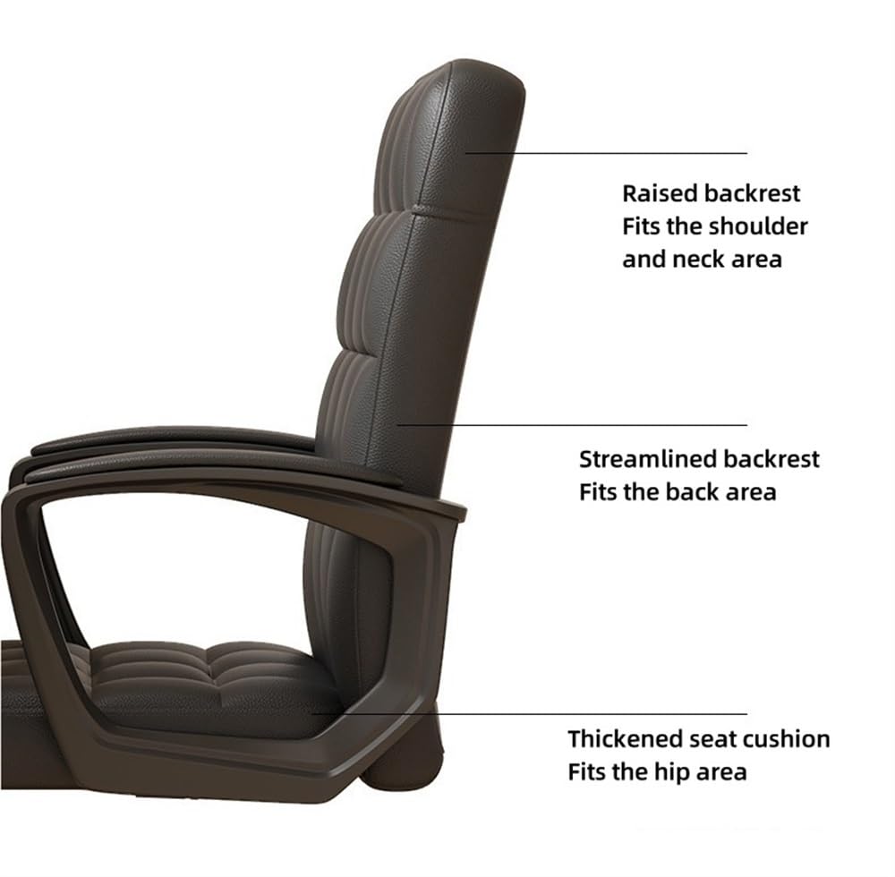 Ergonomic Swivel Executive Office Chair with Adjustable Armrests - Mid Back PU Leather Computer Desk Chair - 360° Rotating Gaming & Work Chair for Home Office - Comfortable Task Chair for Long Hours (White) - Perfect for Home Office, Gaming Setup & Conference Rooms