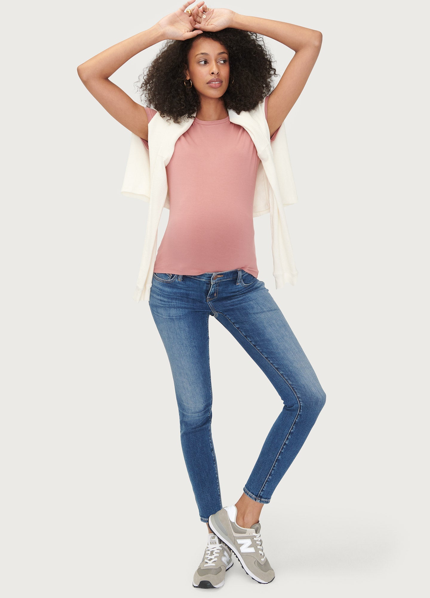 Slim Fit Maternity Jeans for Women - Stretchy Comfortable Pregnancy Denim Pants for Everyday Wear & Maternity Fashion