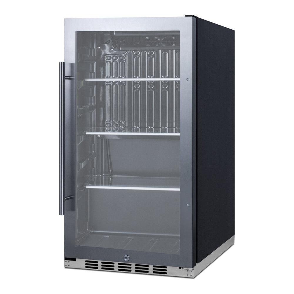 SUMMIT 19-Inch Compact Beverage Cooler for Indoor & Outdoor Use - Energy Efficient Mini Fridge for Drinks, Beer, Wine (SPR488BO) - Perfect for Home, Office, Patio, and Entertaining Spaces