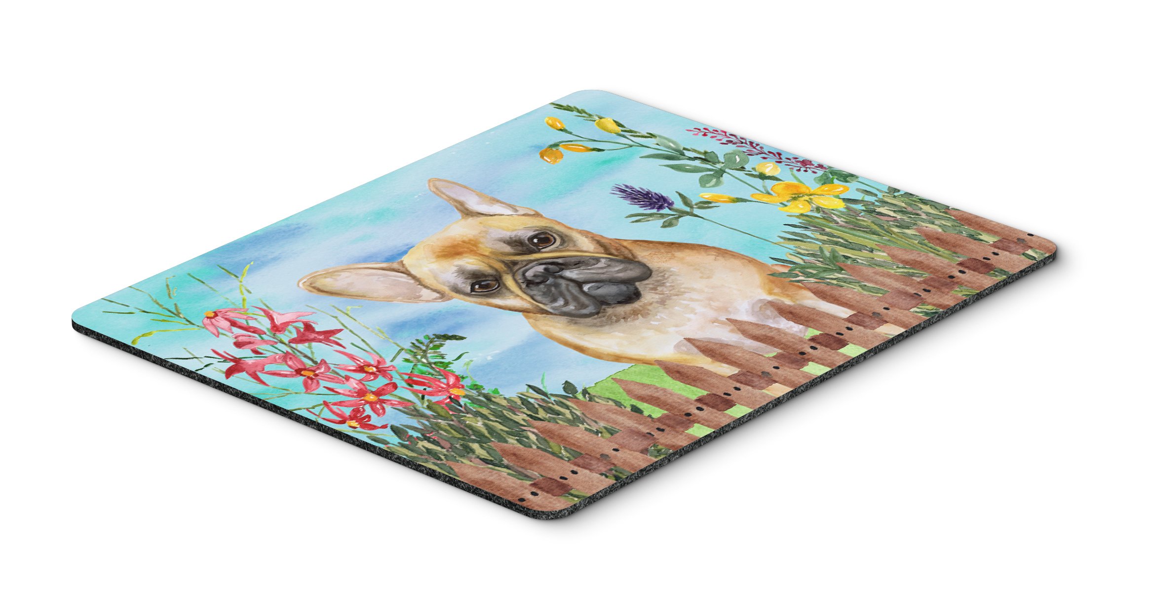 French Bulldog Spring Mouse Pad - Large Washable Non-Slip Desk Mat for Home Office, Gaming & Computer Work | Cute Dog-Themed Hot Pad & Trivet for Kitchen Use