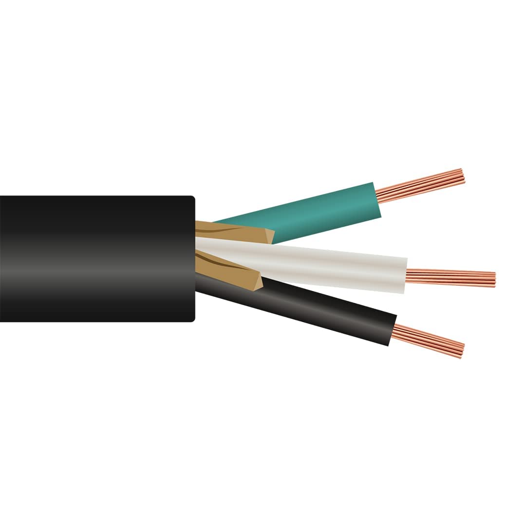 **Nassau Electrical Supply 16/3 SOOW SO Portable Power Cord - 225FT Durable Outdoor Flexible Wire Cable 600V - Ideal for Construction, Workshops, and Heavy-Duty Outdoor Use**