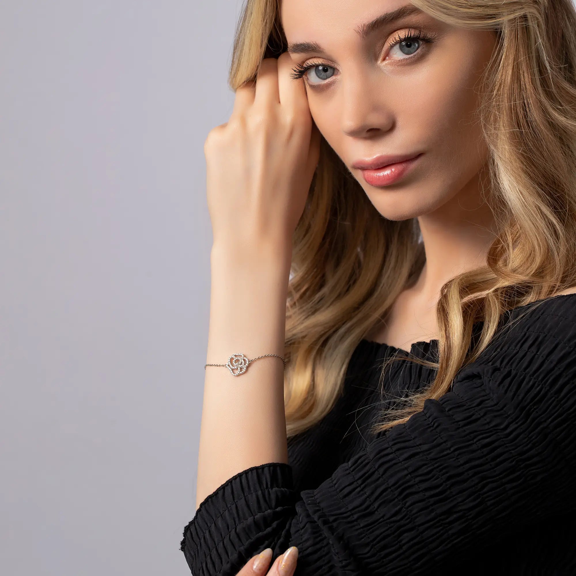 Lotus Flower Silver Bracelet for Women - Elegant Sterling Silver Jewelry Gift for Her - Perfect for Weddings, Parties & Everyday Wear