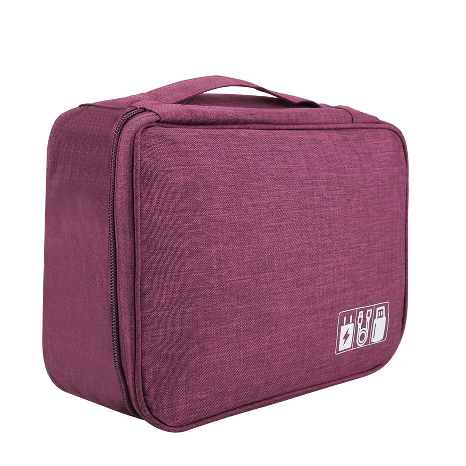 Universal Digital Storage Bag for Portable Charger & Electronic Accessories - Travel Organizer Pouch (Purple) | Perfect for Travel, Office & Home Organization