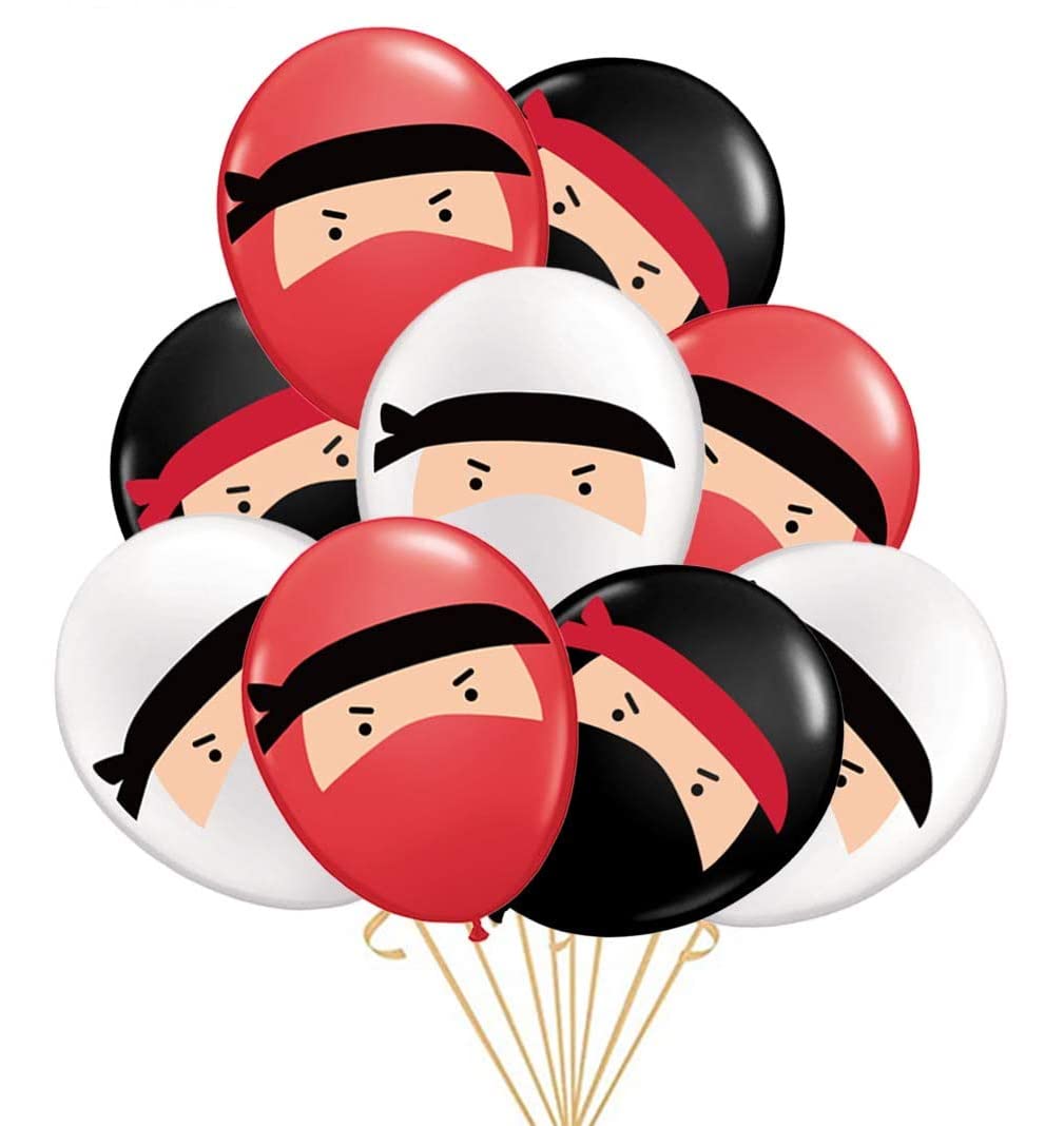 20PCS Cool Ninja Balloons for Kids Birthday Party Decorations - Perfect for Birthday Favors, Themed Parties & Decor - COOLITOYS