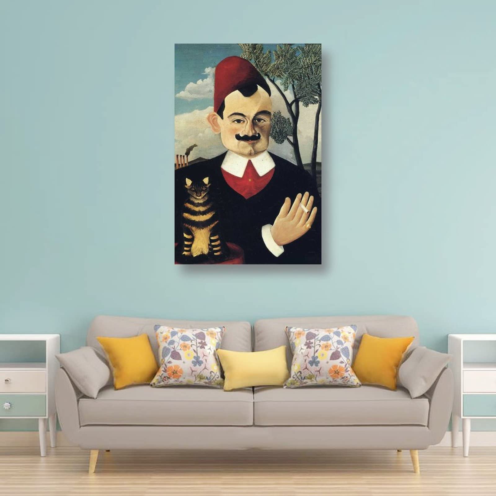 Henri Rousseau Painting Poster - Portrait of Pierre Loti Art Print, Canvas Wall Decor, Modern Home Decoration (20x30cm/8x12in) | Perfect for Living Room, Bedroom & Office Wall Art