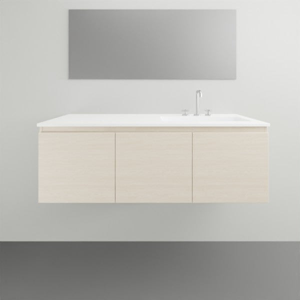 ADP Glacier Lite Slim Vanity with Cast Marble Top - Modern Bathroom Storage with Door & Drawer - Perfect for Small Spaces, Apartments, and Powder Rooms