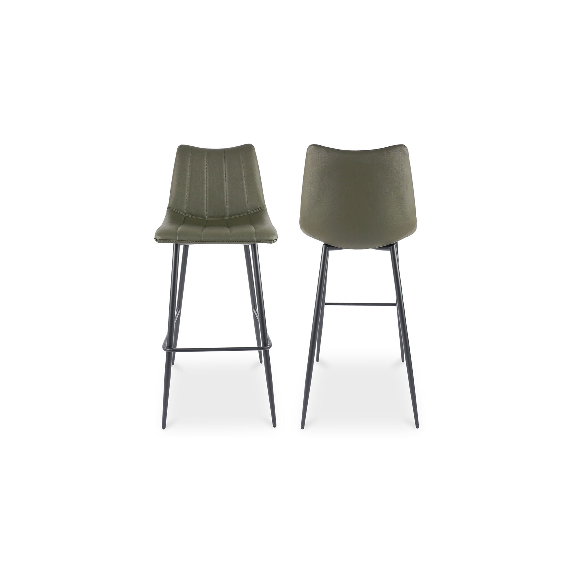 Alibi Barstool Set of 2 - Dark Green Modern Kitchen Counter Stools for Dining Room, Bar & Breakfast Nook