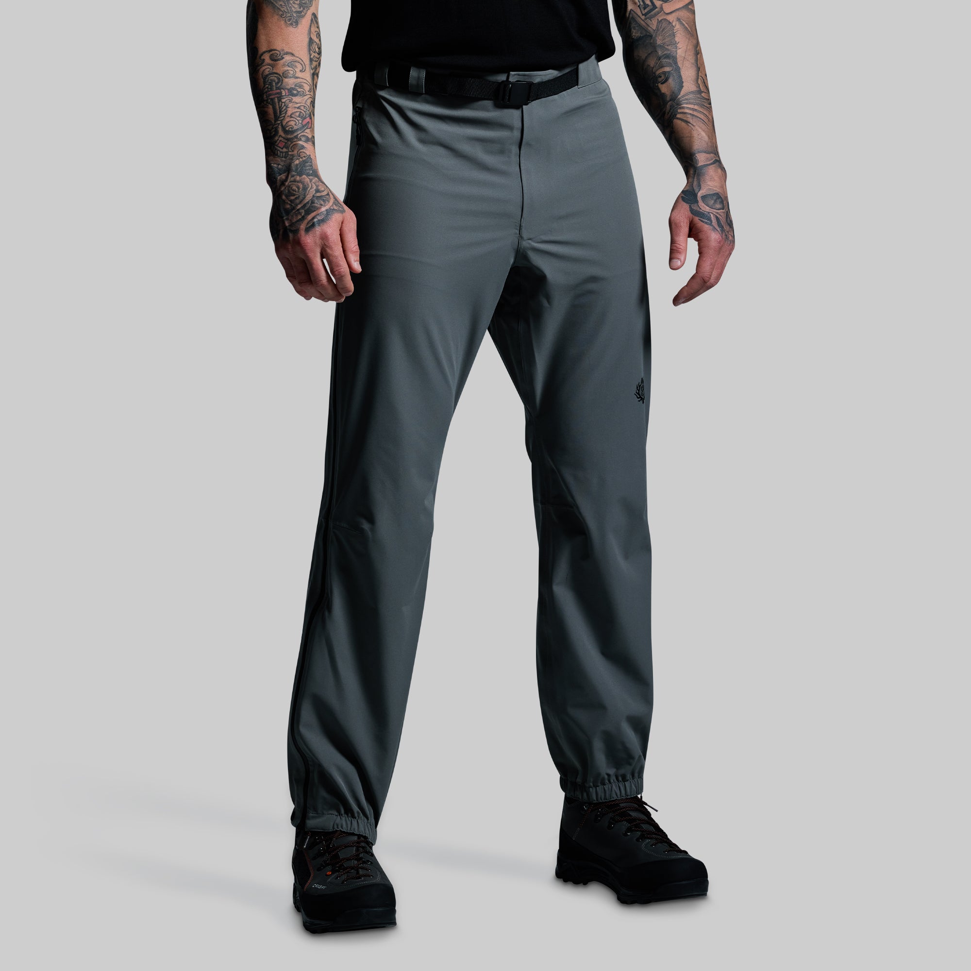 Mission FLEX Rain Pants for Men - Waterproof Hiking & Outdoor Pants (Wolf Grey) - Perfect for Camping, Fishing & Wet Weather Adventures