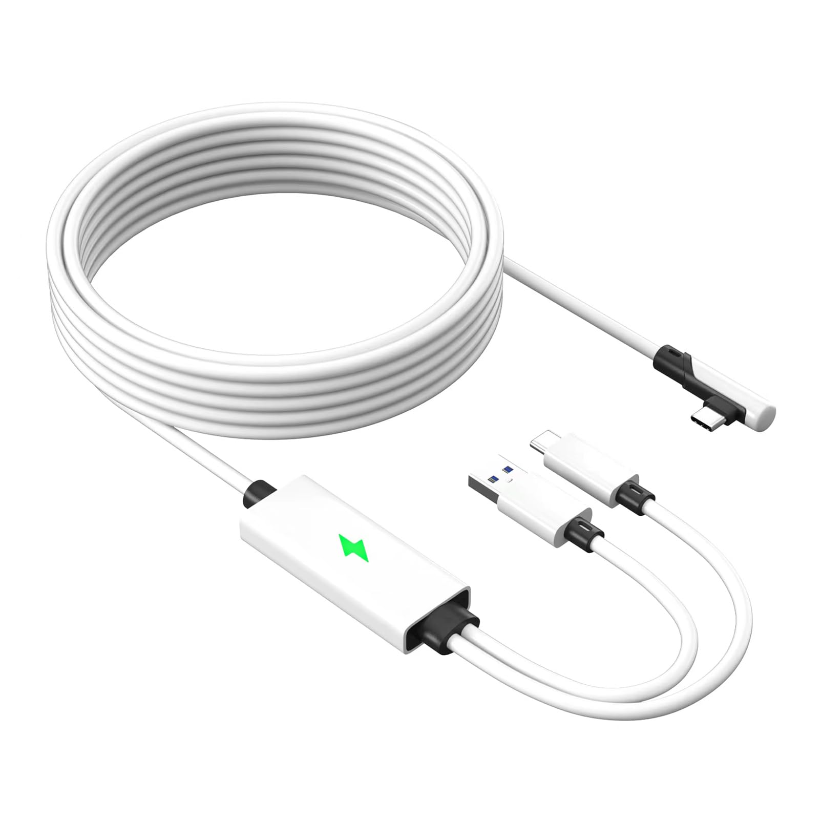 20FT USB 3.1 to USB C Link Cable for Oculus Quest 2 & Quest 3 - Fast Charging & 5Gbps High-Speed Data Transfer - VR Headset Accessories for PC Gaming & Virtual Reality - 6m/19.7ft Durable Nylon Braided Cable