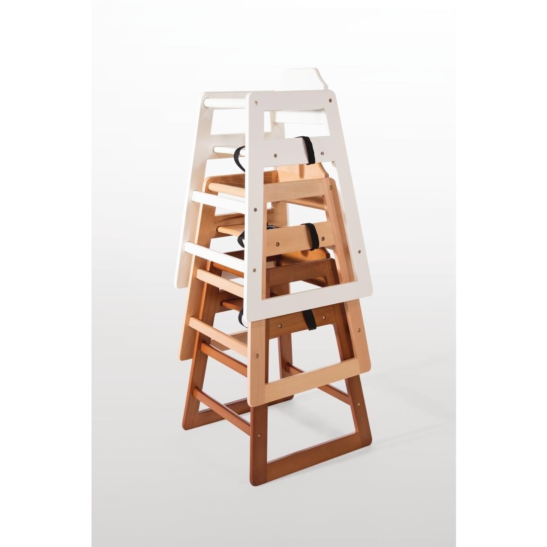 Antique White Bolero Wooden High Chair - Solid Wood Baby Dining Chair for Toddlers - Perfect for Kitchen, Dining Room & Nursery