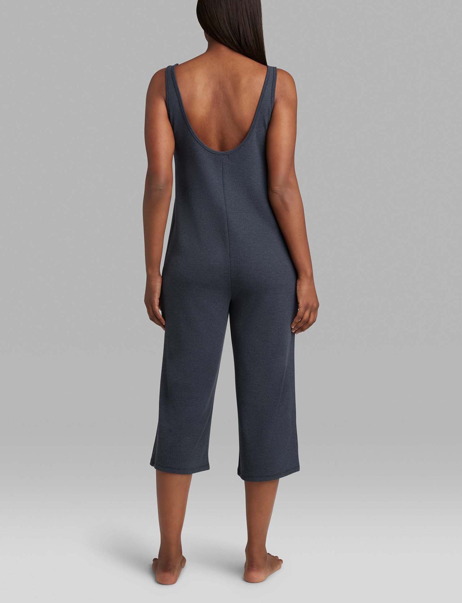 Women's Zen Waffle Jumpsuit - Soft & Comfortable Lounge Wear for Yoga, Travel & Relaxation | Casual One-Piece Outfit for Home, Vacation & Everyday Wear