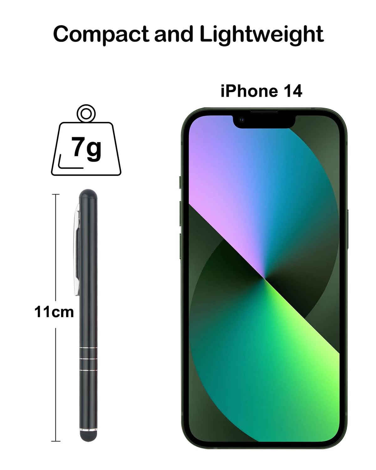 5 Pack Universal Stylus Pens for Touch Screens - Compatible with iPhone, iPad Pro, Air, Mini & Samsung Galaxy - 5 Color Options - Perfect for Drawing, Note-Taking & Digital Signatures