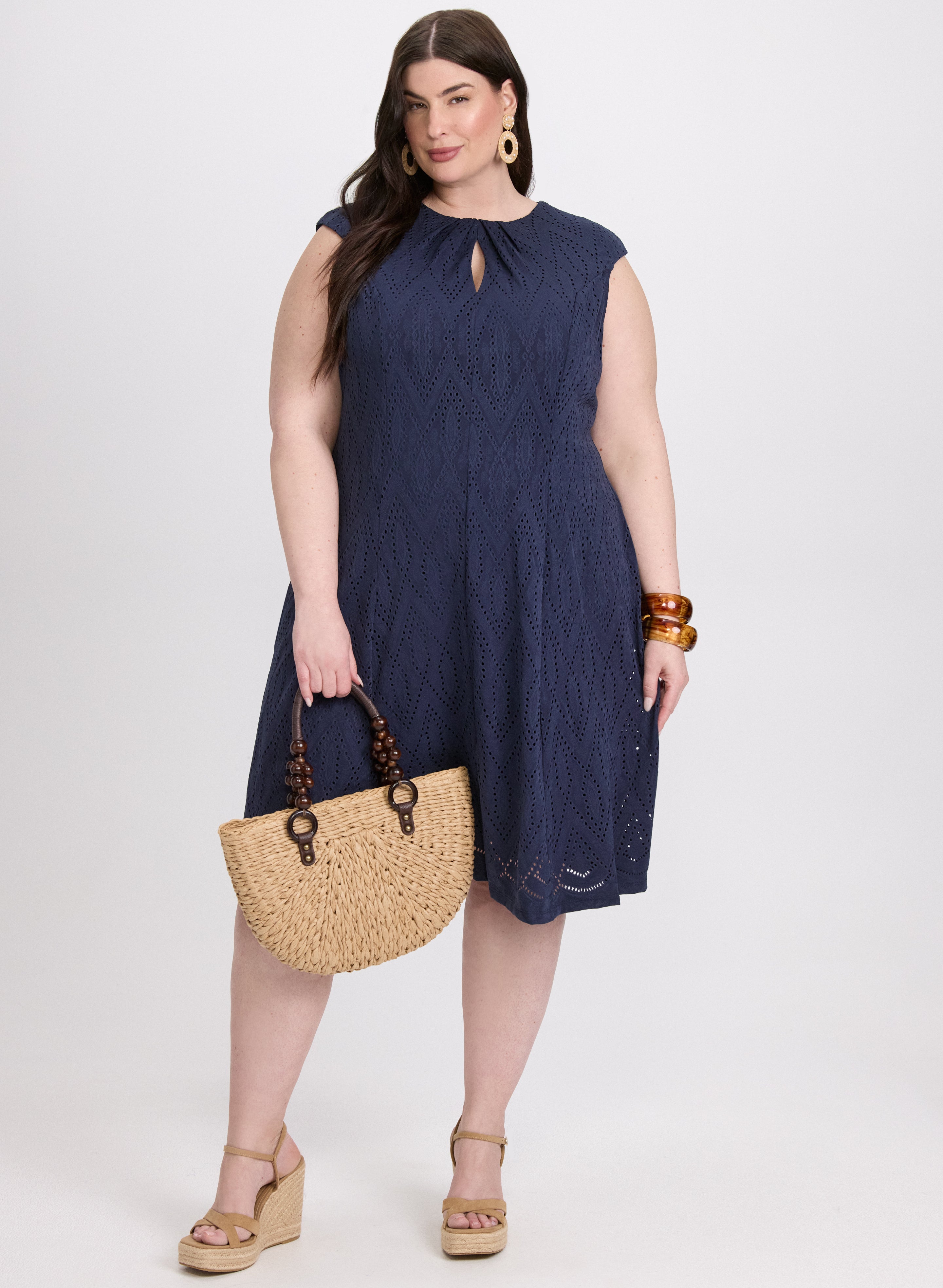 Eyelet Embroidered Summer Dress for Women - Floral Lace Boho Maxi Dress with Short Sleeves | Perfect for Beach Vacations, Weddings & Date Nights