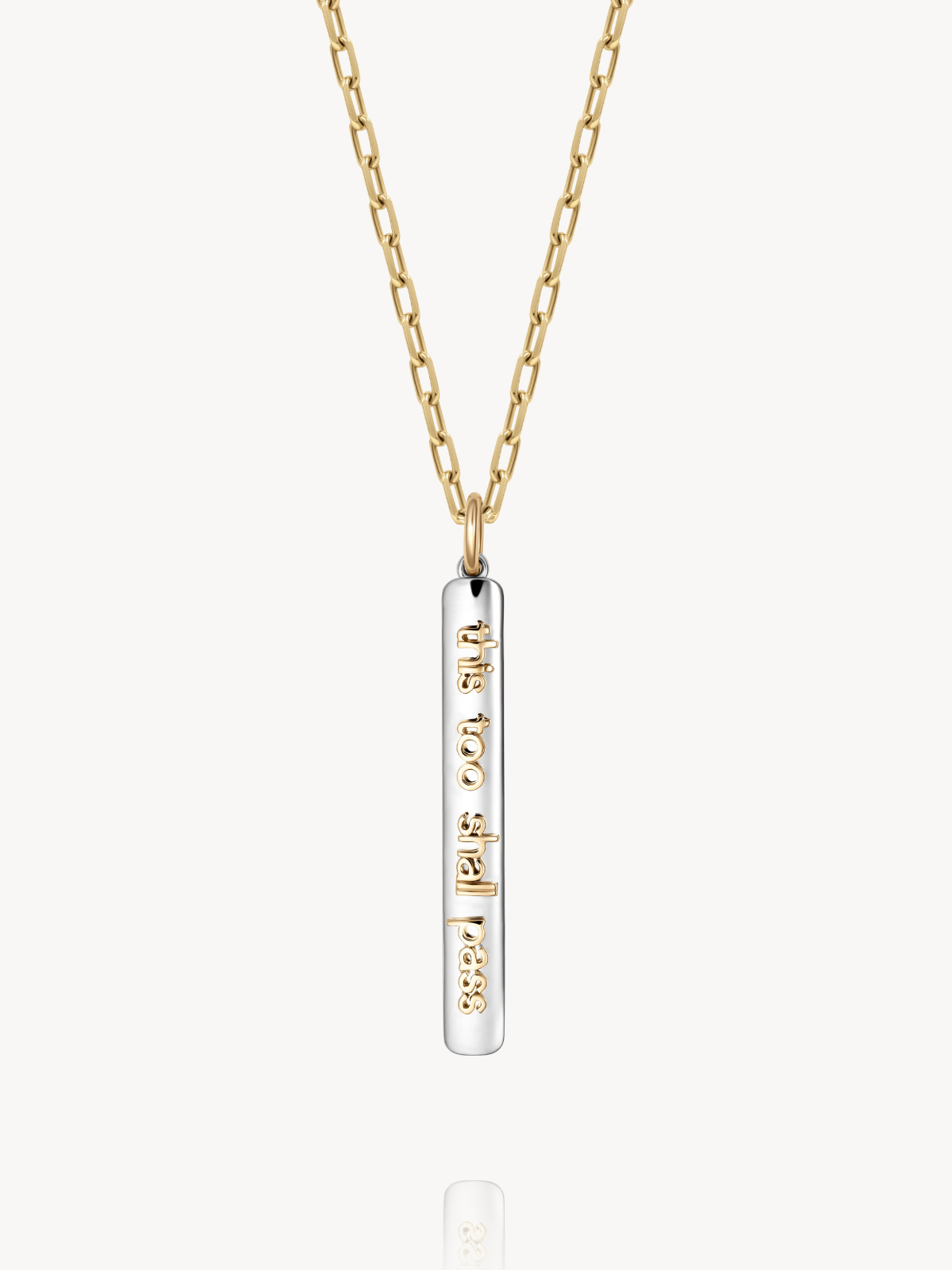 This Too Shall Pass Pendant Necklace - Inspirational Jewelry for Women, Stainless Steel Motivational Gift - Perfect for Daily Wear, Gifts & Encouragement