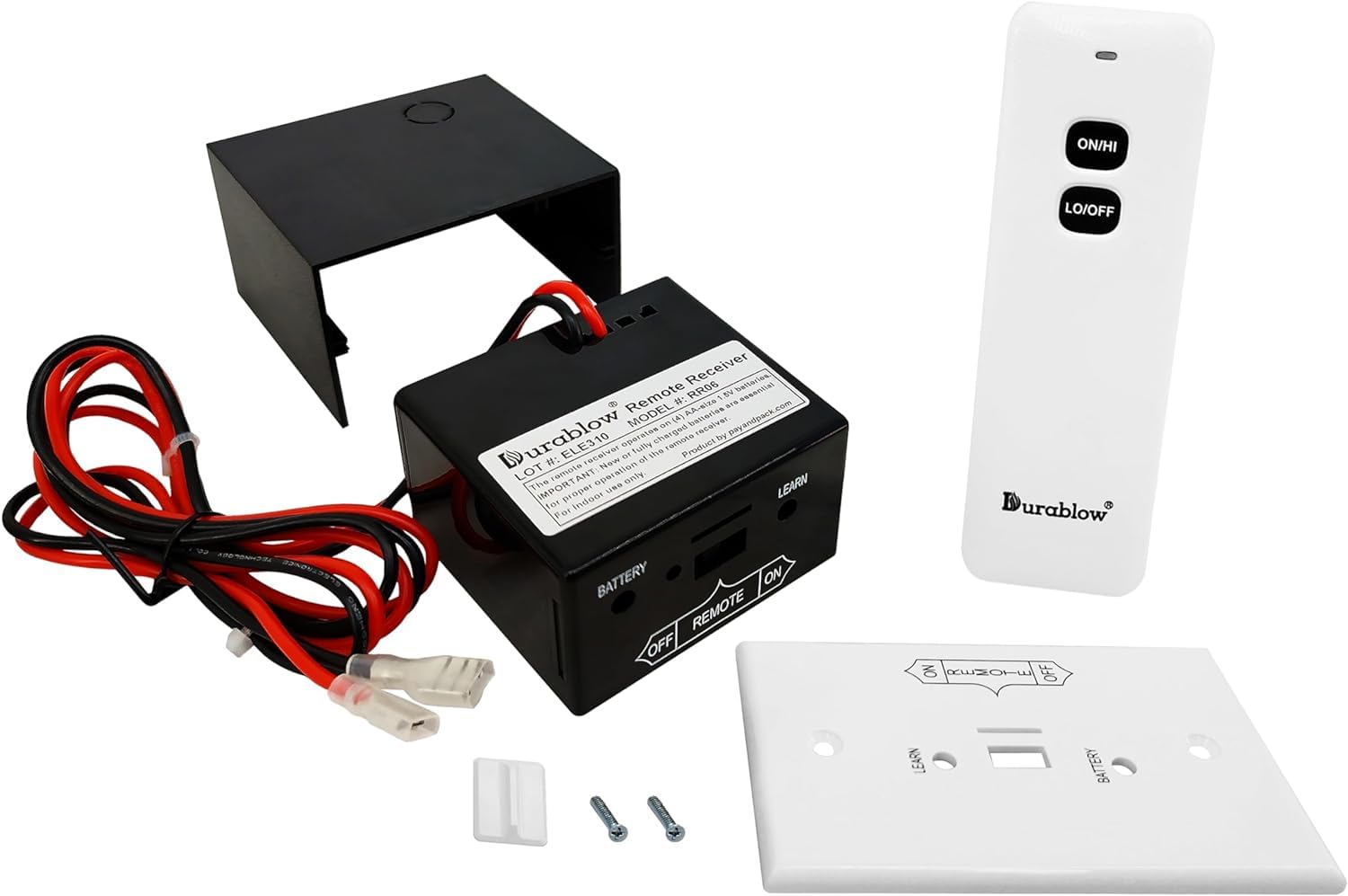 Durablow TS1001 Gas Log Fireplace Remote Control Kit - On/Off Switch for Modulating Variable Flame Servo Motor Gas Valves (Replacement for Sky-MRCK, SR-1001, MRCK) - Perfect for Indoor/Outdoor Fireplaces, Patio Heaters & Gas Log Sets
