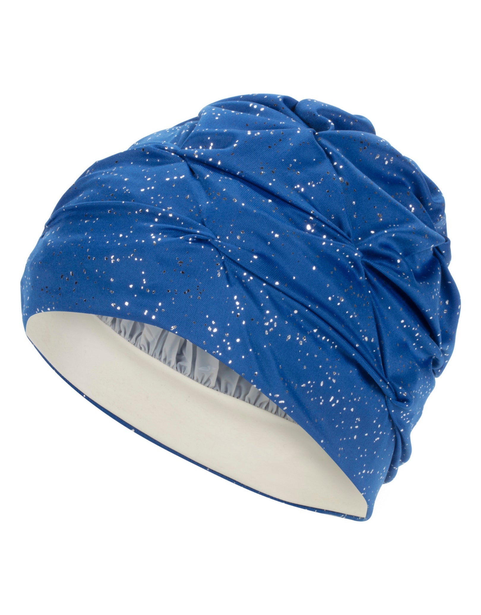 Sparkle Fabric Swim Cap for Women & Girls - Waterproof Silicone Swimming Cap for Long Hair, Pool, Beach & Competition - Shiny Glitter Swim Hat for Lap Swimming & Water Aerobics
