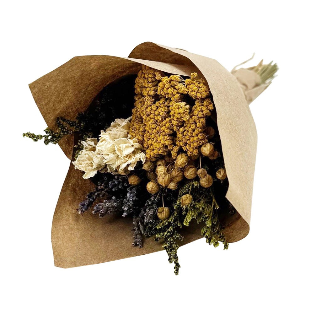 Andaluca Mini Yarrow & Lavender Bouquet Bundle - Fresh Dried Flowers for Home Decor, Wedding Centerpieces, and DIY Crafts