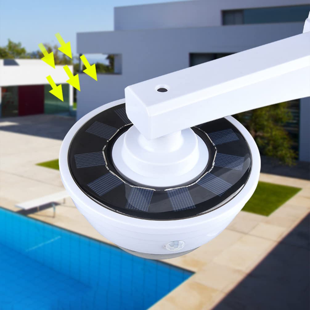 OSALADI Fake Security Camera with LED Lights - Dummy Surveillance Camera, Anti-Theft Warning Light, Motion Sensor, Outdoor Plastic Charging Light - Perfect for Home Security & Business Protection
