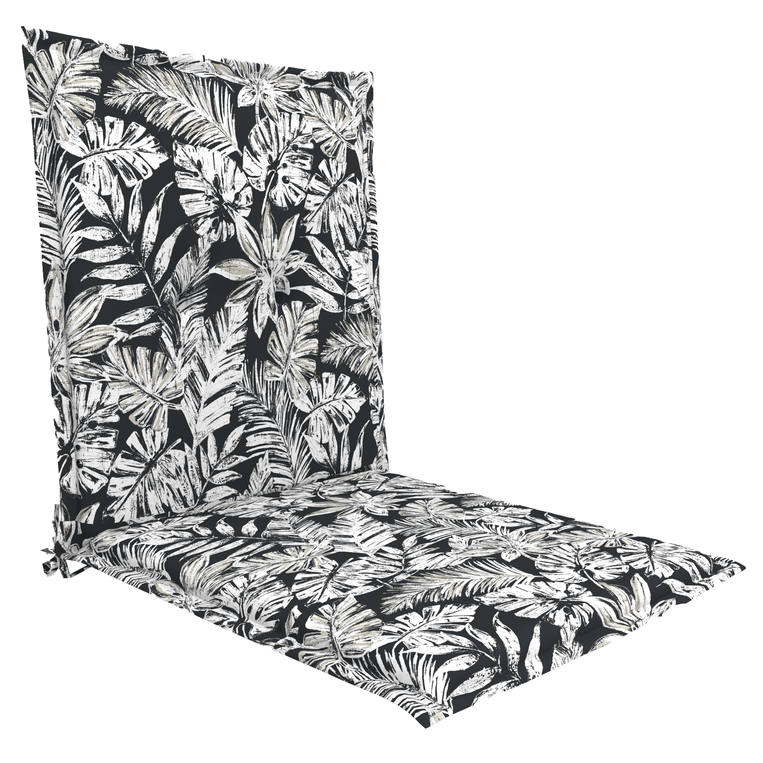 Tahiti Black Escape Sling Outdoor Chair Cushion 40x19x1.6 Inch - Waterproof Patio Furniture Cushion for Poolside, Garden, Deck, and Beach Relaxation