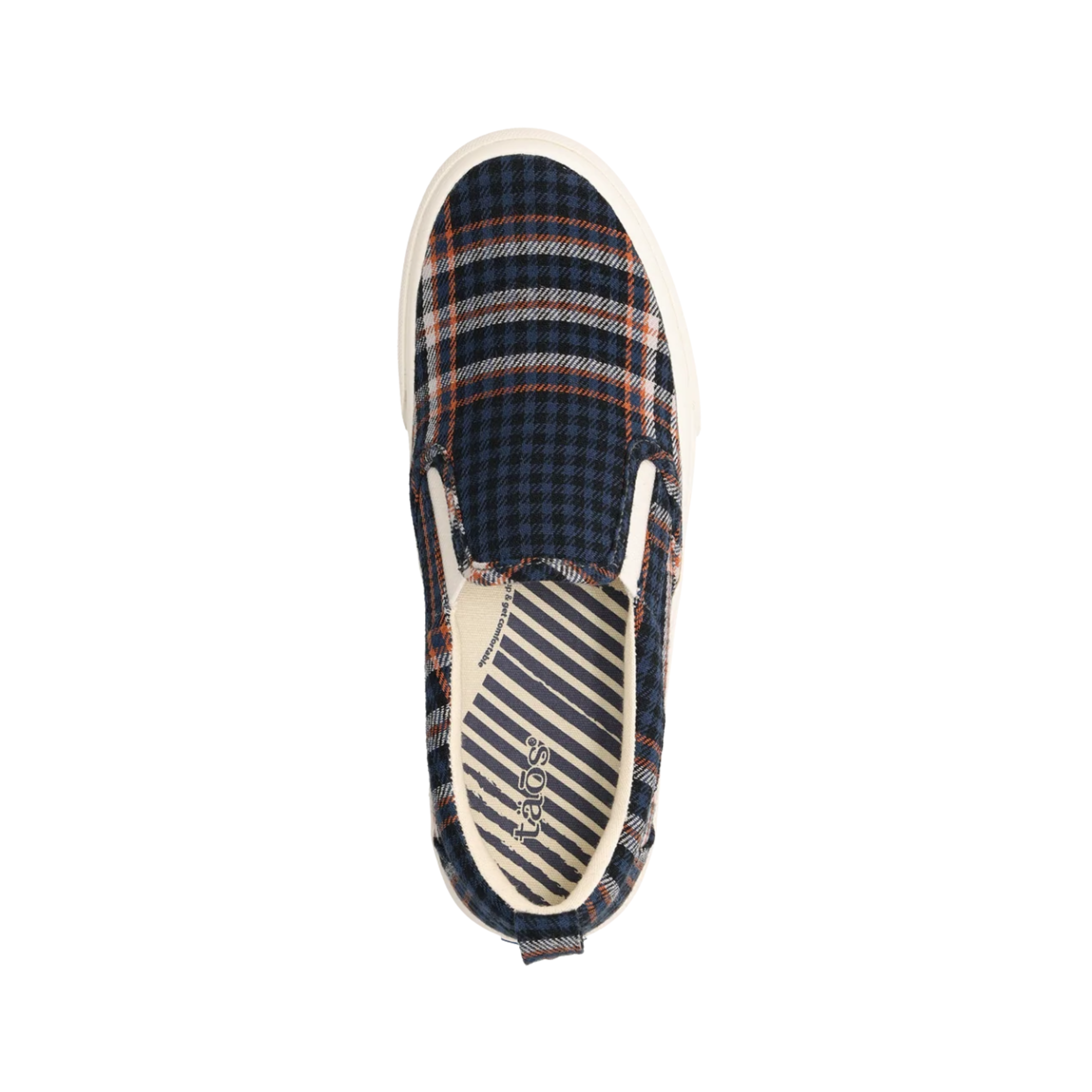 Women's Blue Plaid Rubber Sole Shoes - Comfortable & Stylish Casual Footwear for Walking, Work & Everyday Wear