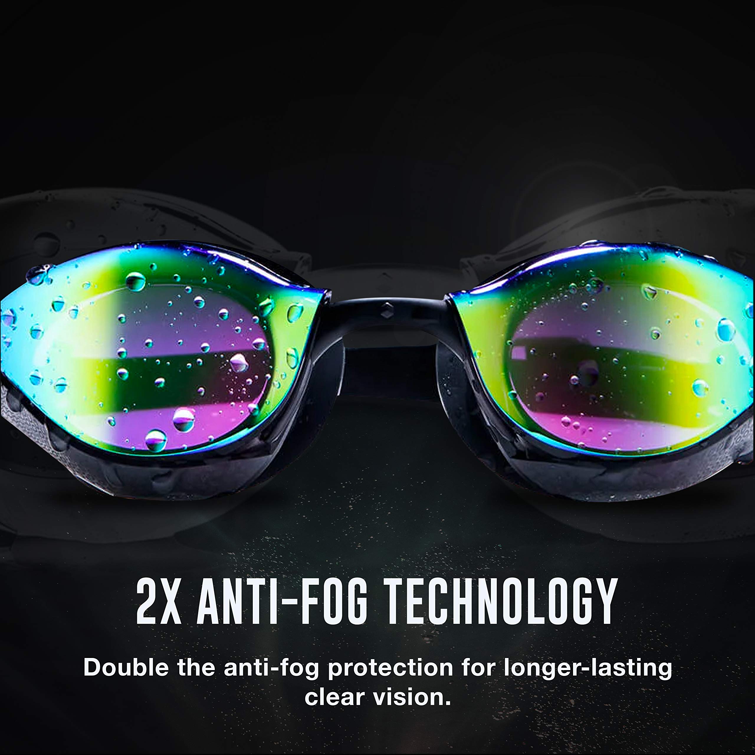 Speedo Unisex Adult Mirrored Fastskin Pure Focus Swim Goggles - UV Protection & Anti-Fog for Competitive Swimming, Triathlon & Pool Training