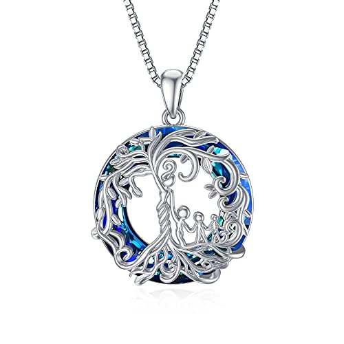 C-Mother and 3 Child-Blue Crystal