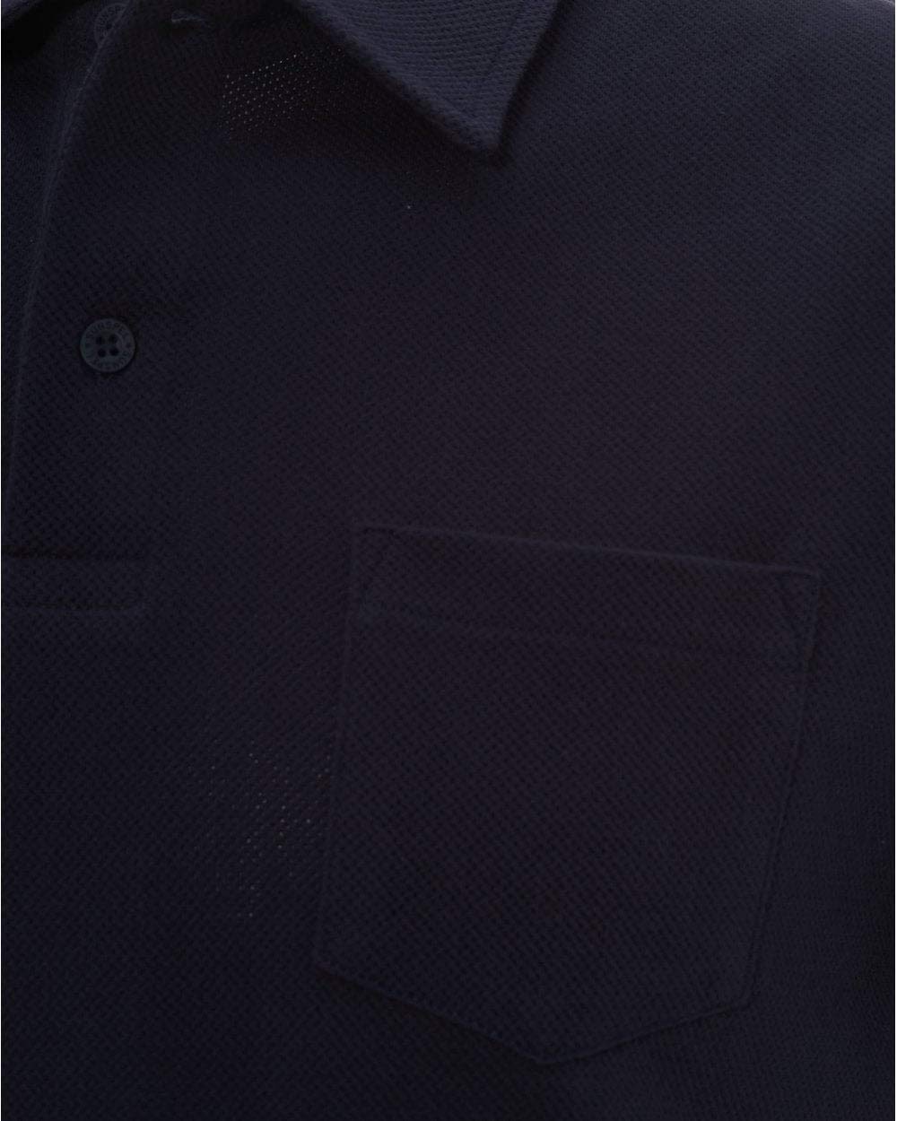 Sunspel Men's Short Sleeve Riviera Polo Shirt - Classic Navy Blue Cotton Casual Shirt for Golf, Business Casual & Summer Outfits