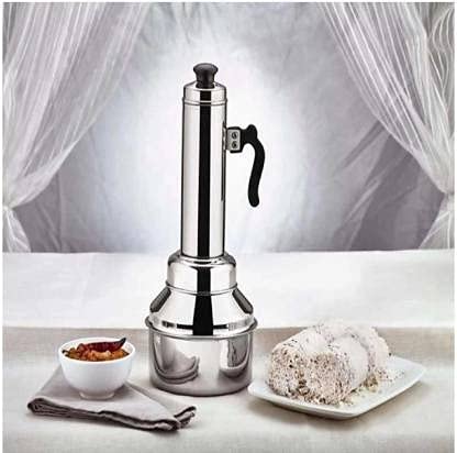 Premium Stainless Steel Puttu Maker - 1.5L Puttu Kodam, Chiratta Puttu Kutti, Puttu Cooker & Steamer for Home & Kitchen | Perfect for Traditional Kerala Breakfast, Healthy Snacks & Gluten-Free Cooking