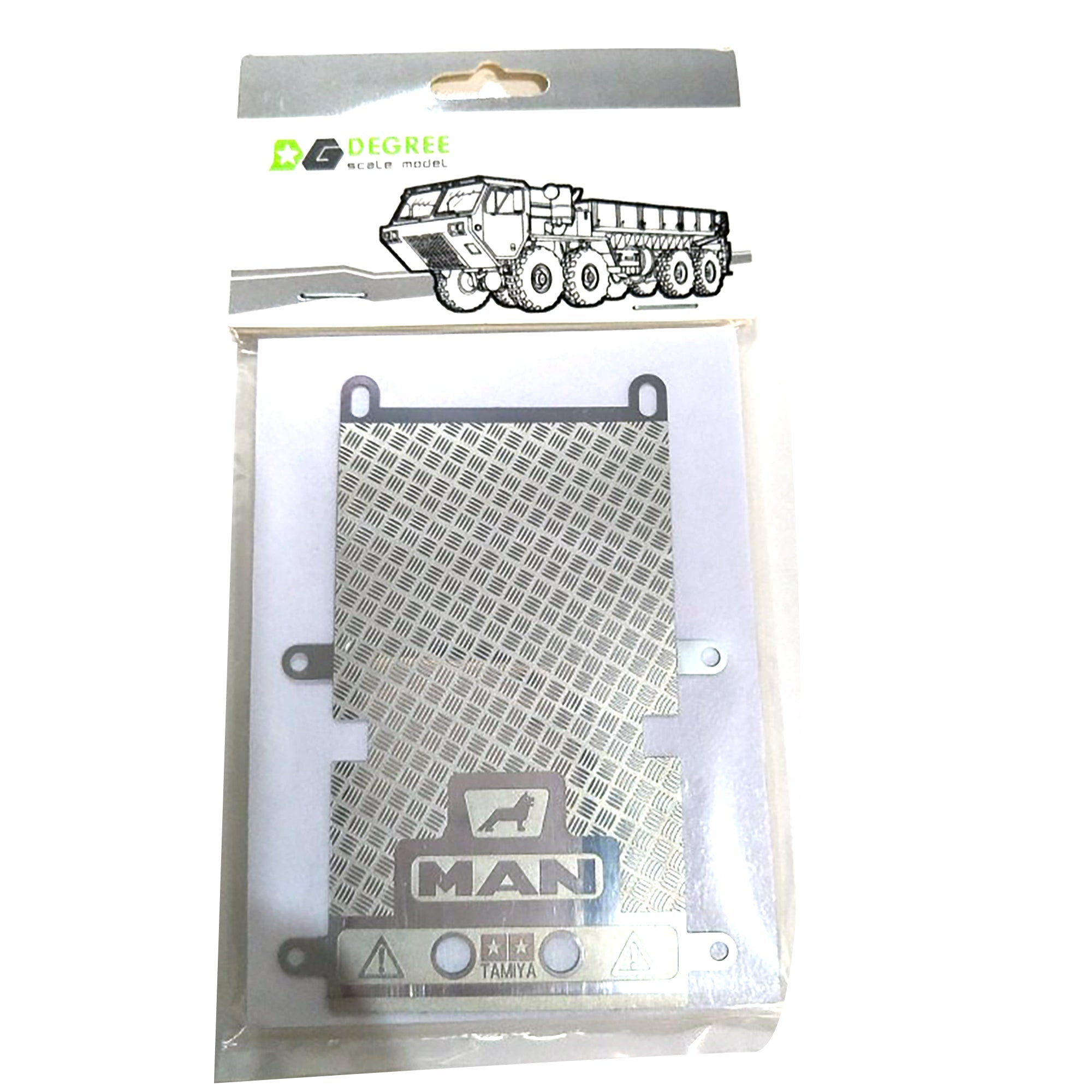 1/14 Scale Metal Anti-Skid Plate for TAMIYA RC Tractor R470 R620 Truck Models - Universal Upgrade Part for Custom RC Cars - Perfect for Off-Road Racing & Heavy-Duty Simulation