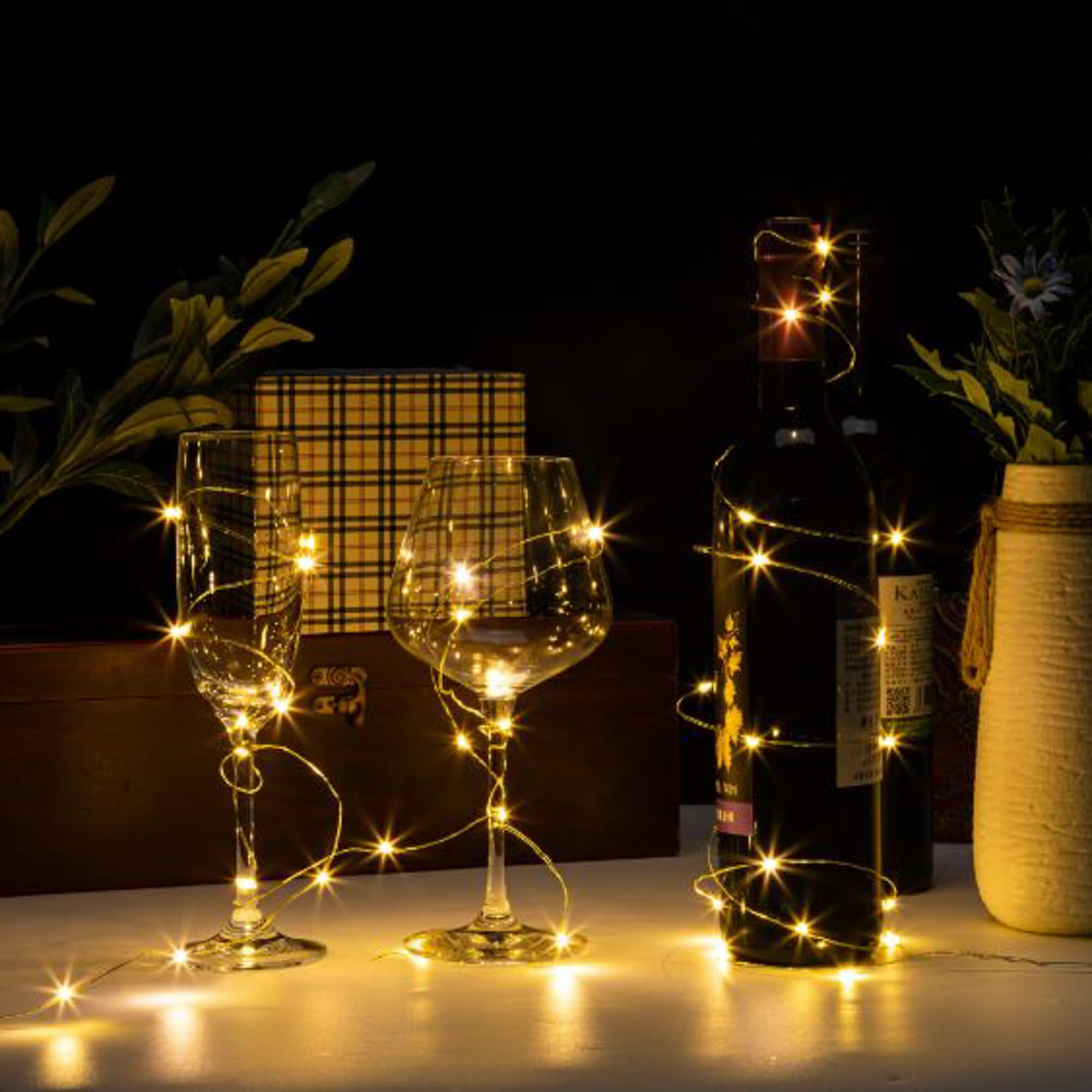 LumaBase Battery Operated LED Fairy String Lights - 3 Pack Warm White Waterproof Outdoor Christmas Decor for Bedroom, Garden, Party & Wedding