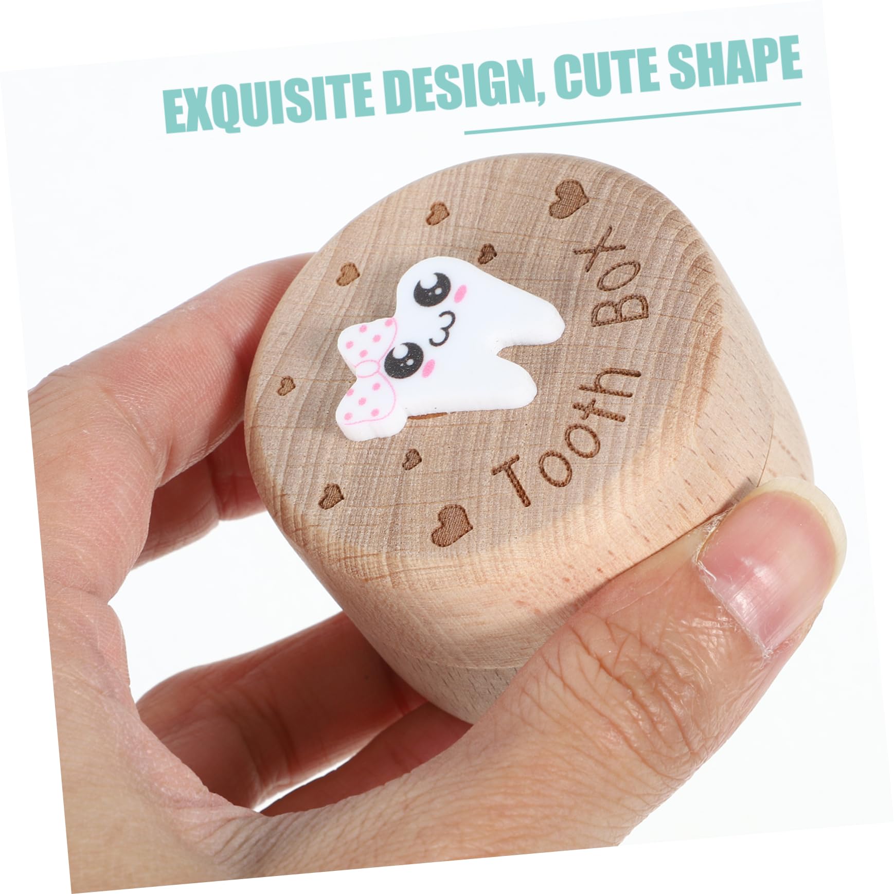 Hoement First Haircut Keepsake Box - Baby Hair Storage Wooden Box for Boys & Girls - Cute Nursery Keepsake Box for Baby's First Haircut - Perfect for Baby Showers, Christenings & Memory Preservation