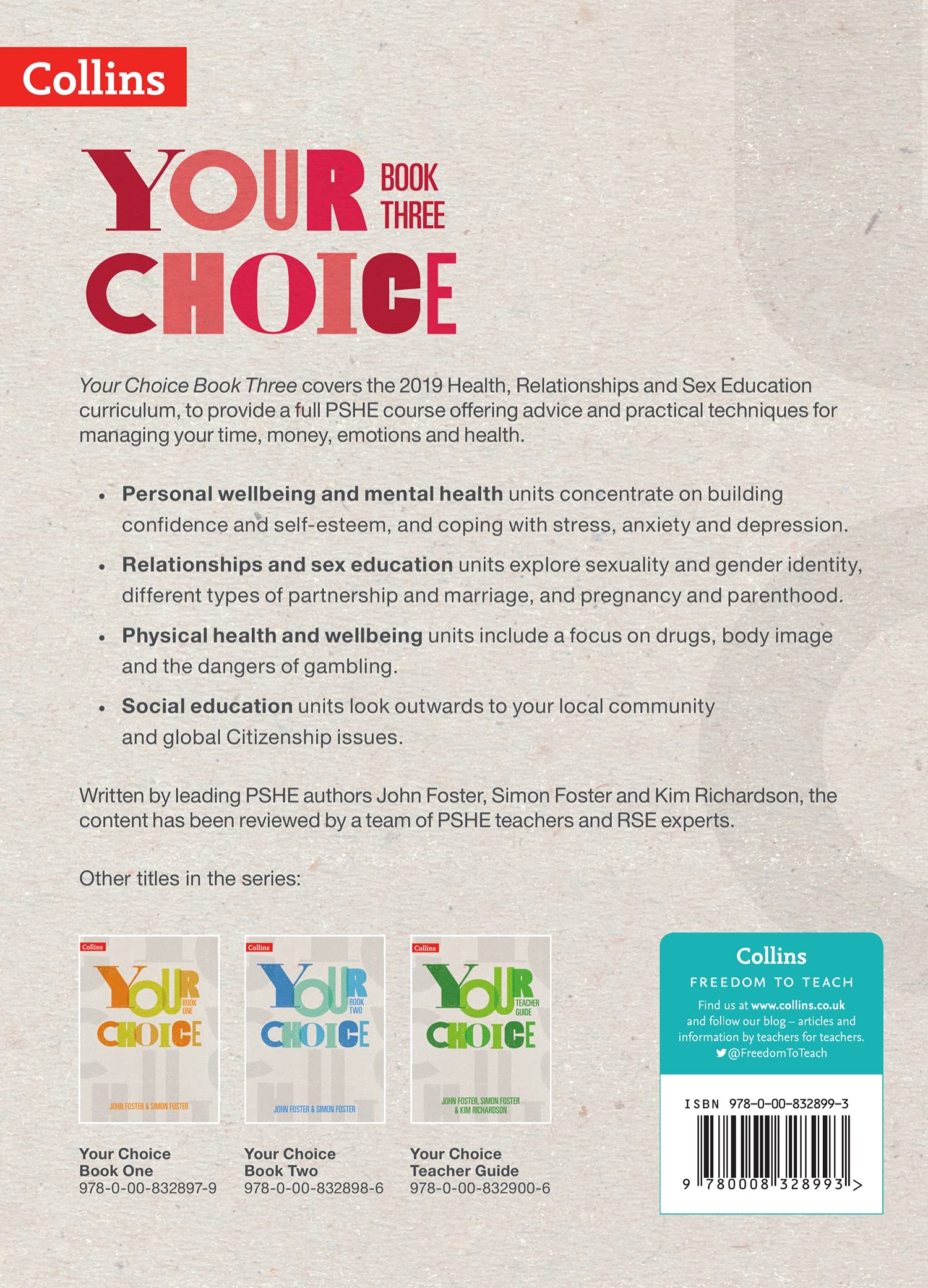Student Book Three: Comprehensive PSHE Curriculum for Schools - Relationships, Sex & Health Education (Your Choice) | Perfect for Classroom Teaching & Student Learning