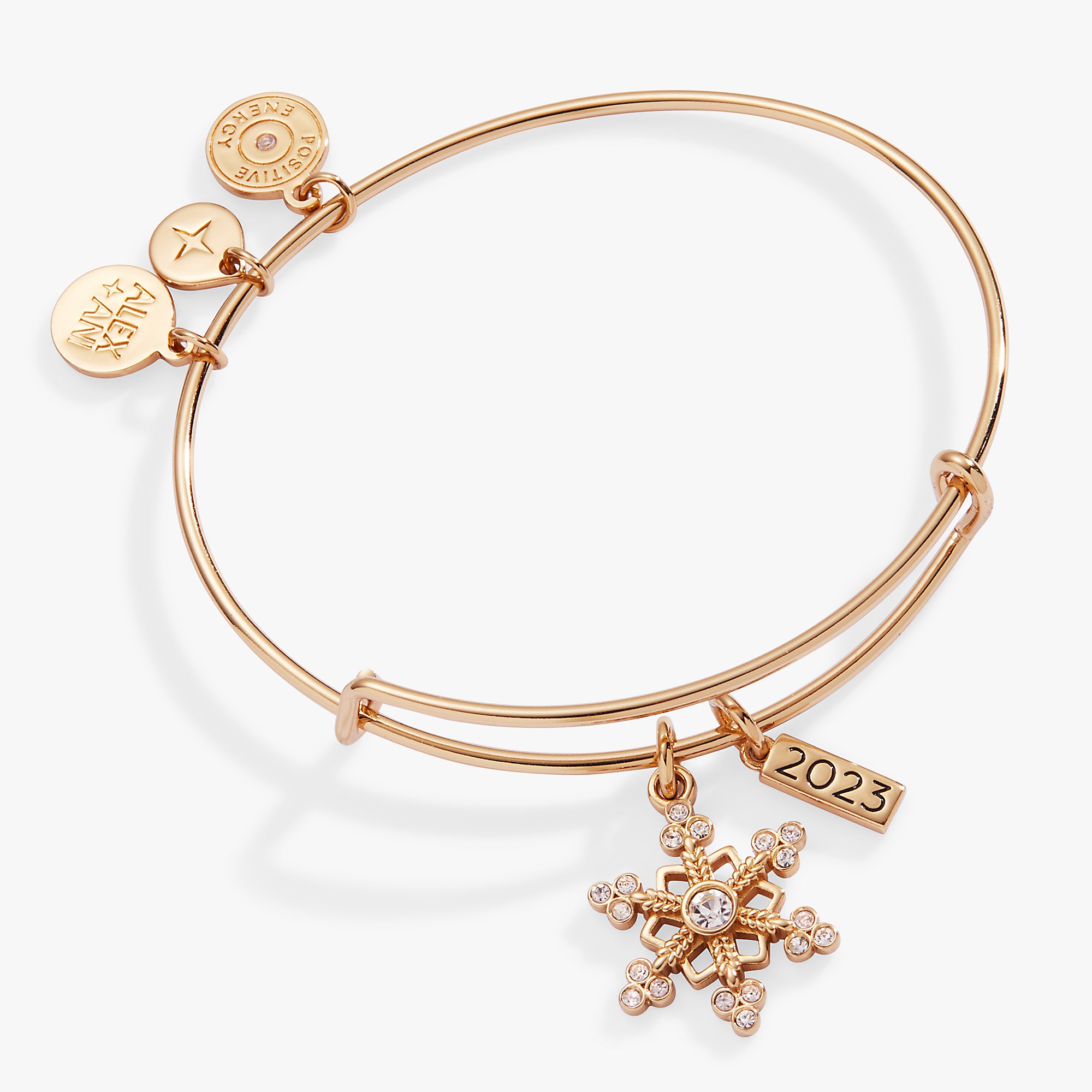 2023 Snowflake Charm Bangle Bracelet for Women - Elegant Winter Jewelry Gift for Christmas & Holiday Parties | Perfect for Festive Outfits & Special Occasions