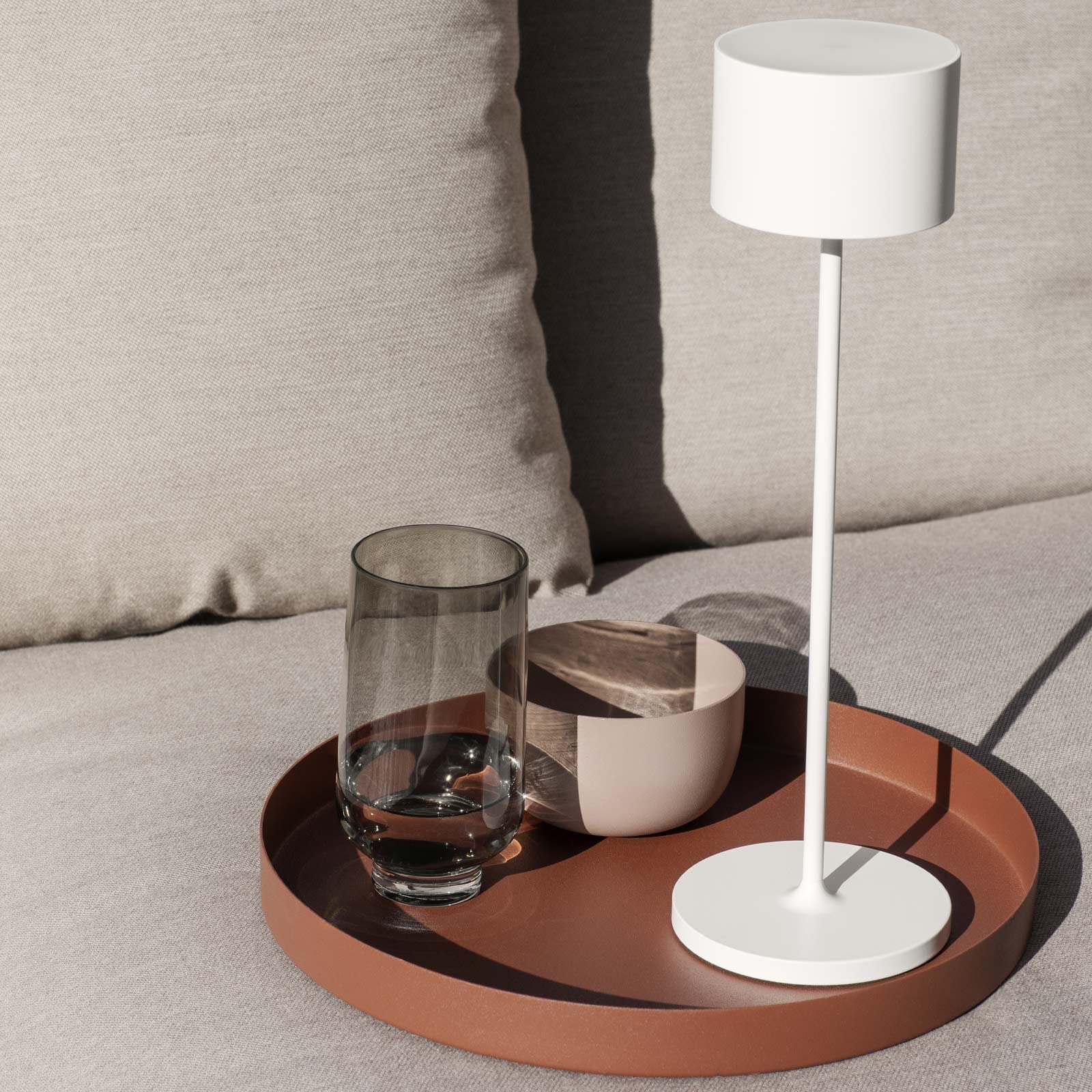 Blomus Farol Mobile LED Light - Warm Grey, One Size - Perfect for Bedroom, Living Room, and Office Decor